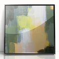 Earthen Harmony Abstracts - Green & Yellow Earthy Abstract Wall Art