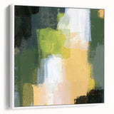 Earthen Harmony Abstracts - Green & Yellow Earthy Abstract Wall Art