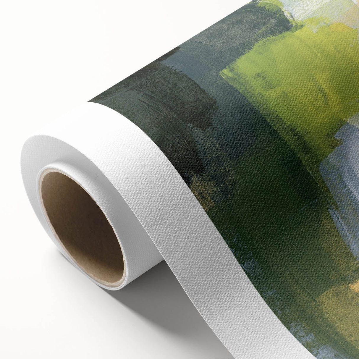 Earthen Harmony Abstracts - Green & Yellow Earthy Abstract Wall Art