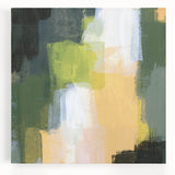 Earthen Harmony Abstracts - Green & Yellow Earthy Abstract Wall Art
