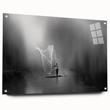 Fisherman Casting Net - Fine Art Photography Metal Prints