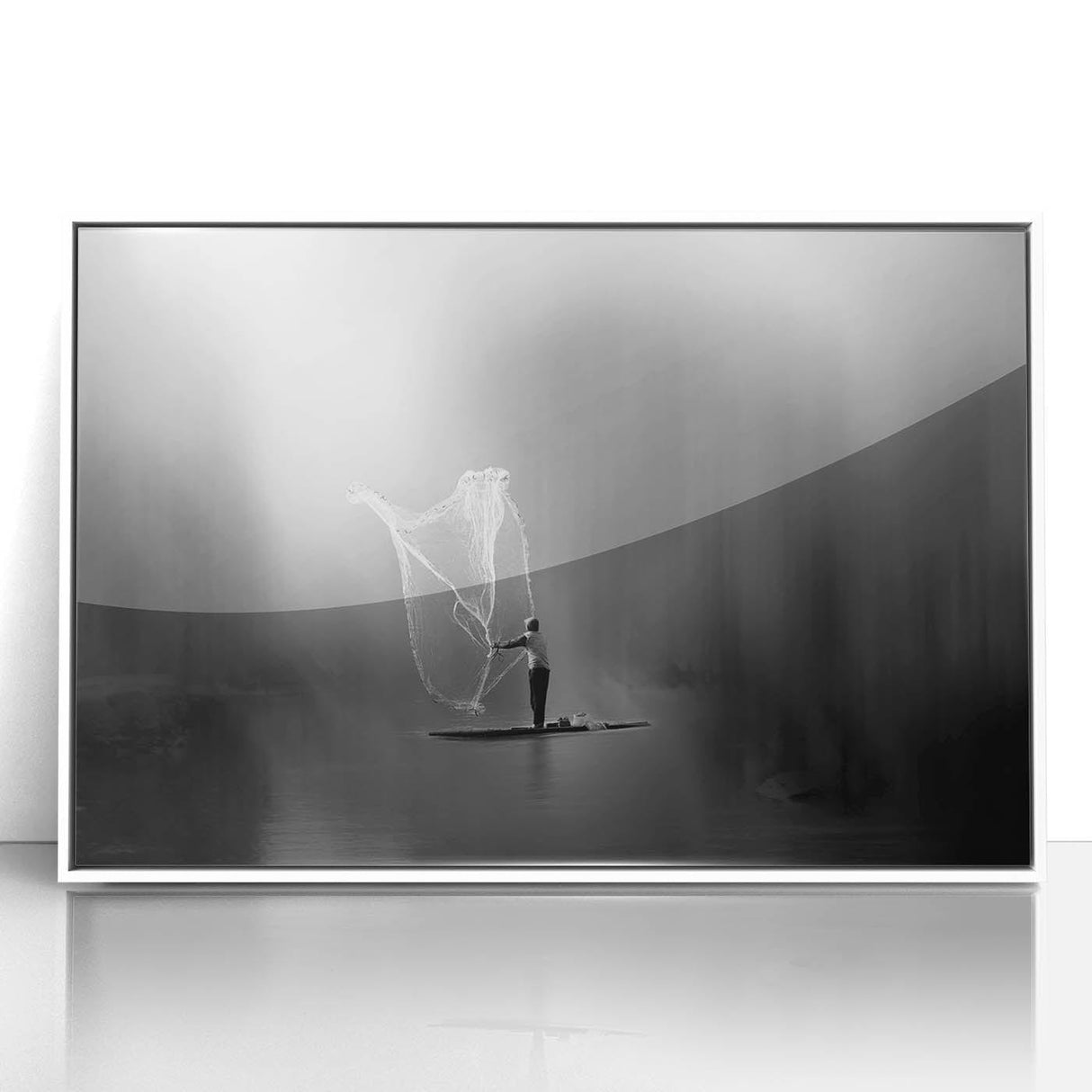 Fisherman Casting Net - Fine Art Photography Metal Prints