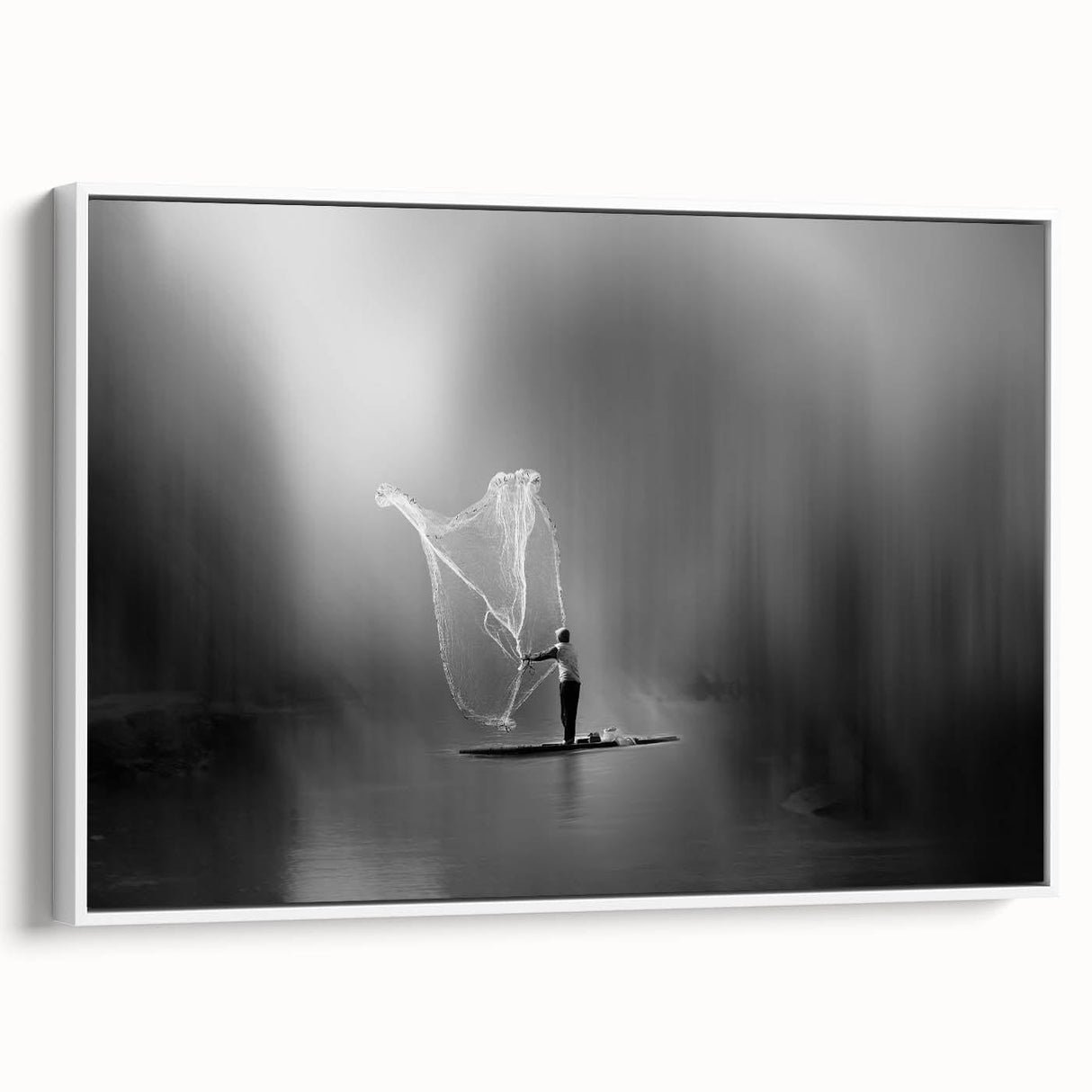 Fisherman Casting Net - Fine Art Photography Metal Prints