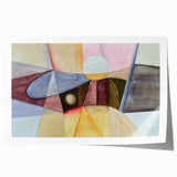 Contemporary Abstract Art – Pastel Geometric Watercolor Print
