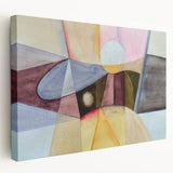 Contemporary Abstract Art – Pastel Geometric Watercolor Print