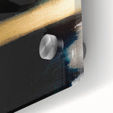 Minimalist Textured Art Pieces – Black and Gold Horizontal Abstract