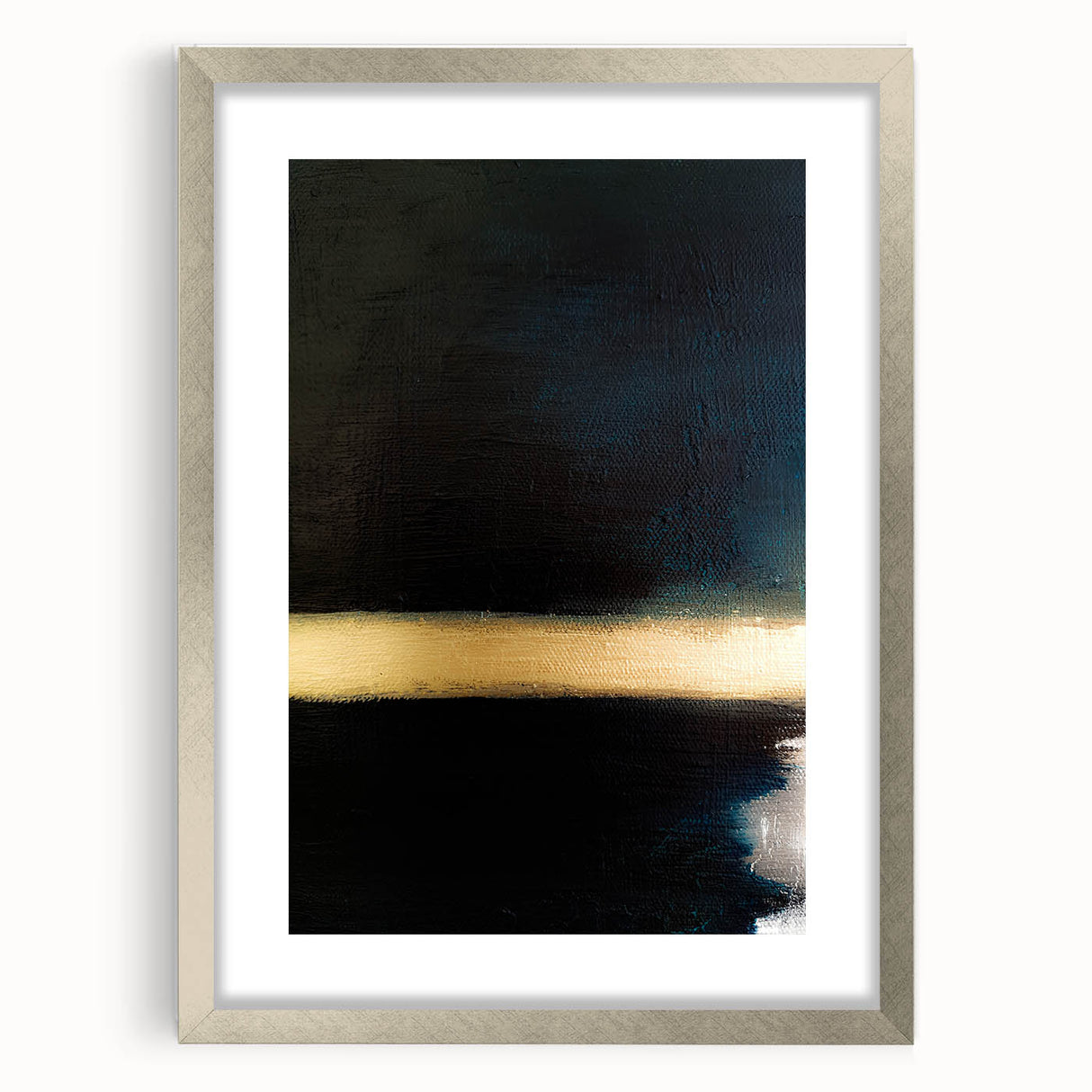 Minimalist Textured Art Pieces – Black and Gold Horizontal Abstract