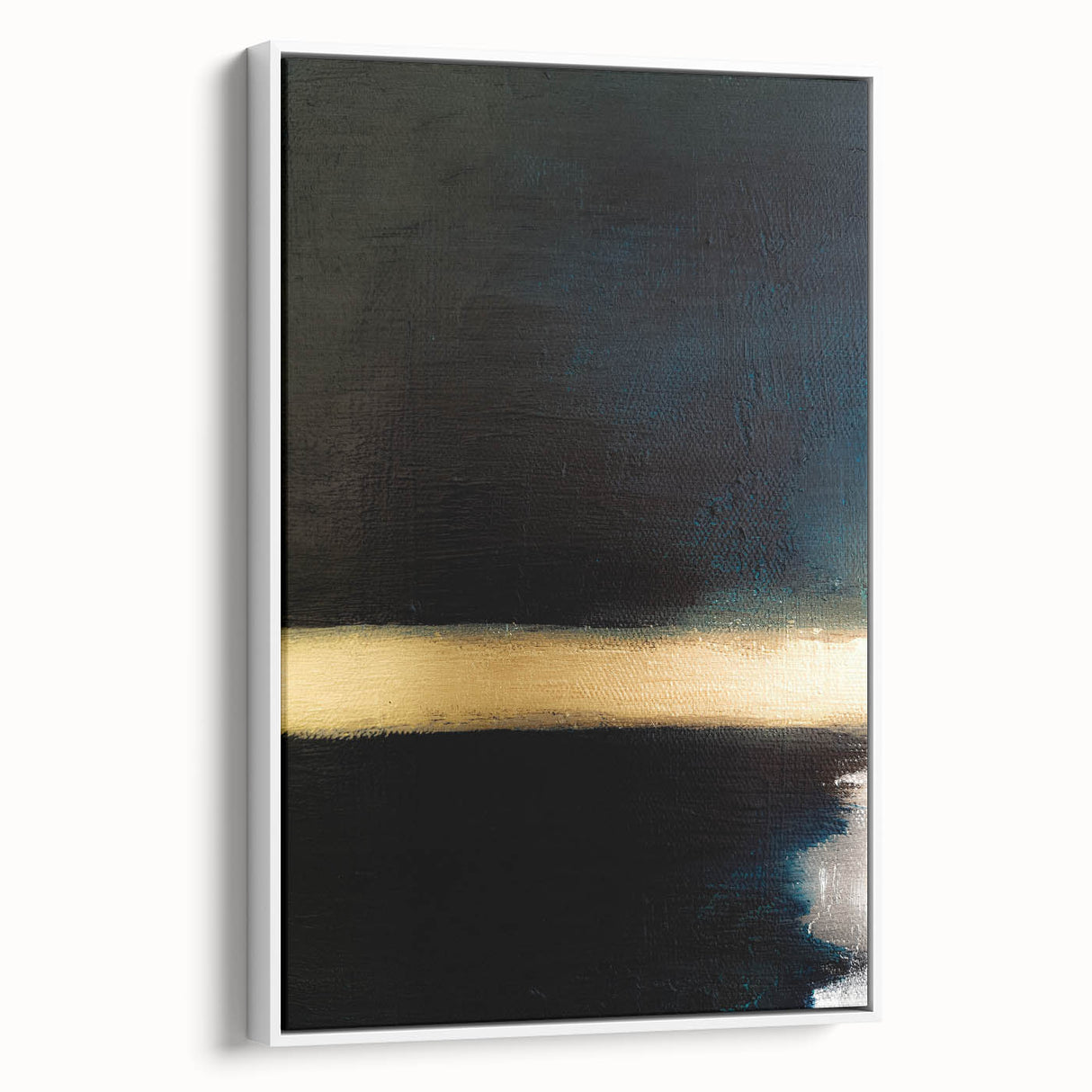 Minimalist Textured Art Pieces – Black and Gold Horizontal Abstract