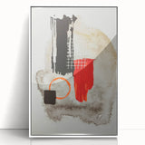Bold Geometry – Earthen Harmony Modern Abstract Art in Red & Black