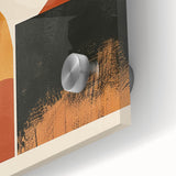 Contemporary Canvas Art – Geometric Burnt Orange and Black Design