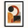 Contemporary Canvas Art – Geometric Burnt Orange and Black Design