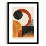 Contemporary Canvas Art – Geometric Burnt Orange and Black Design