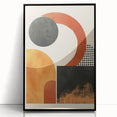 Contemporary Canvas Art – Geometric Burnt Orange and Black Design