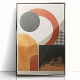 Contemporary Canvas Art – Geometric Burnt Orange and Black Design