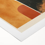 Contemporary Canvas Art – Geometric Burnt Orange and Black Design