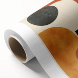 Contemporary Canvas Art – Geometric Burnt Orange and Black Design