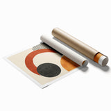 Contemporary Canvas Art – Geometric Burnt Orange and Black Design