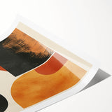 Contemporary Canvas Art – Geometric Burnt Orange and Black Design