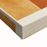 Contemporary Canvas Art – Geometric Burnt Orange and Black Design