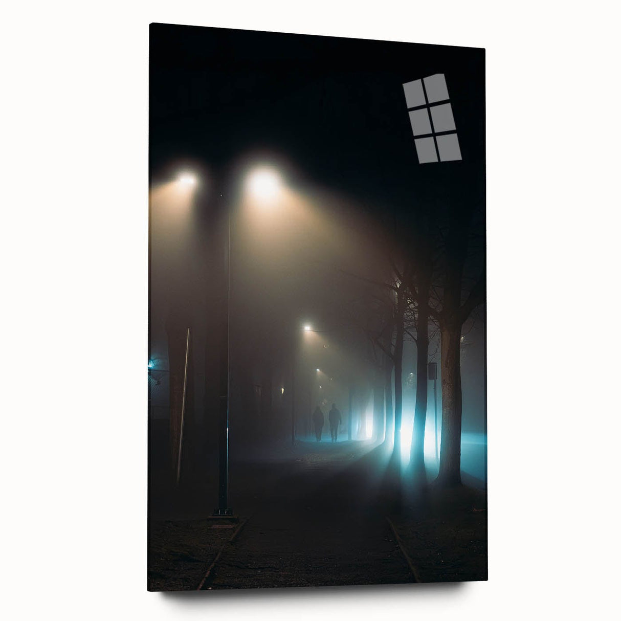 Metropolitan Photography Art – Foggy City Street Light Scene