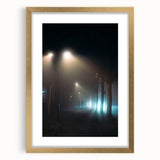 Metropolitan Photography Art – Foggy City Street Light Scene