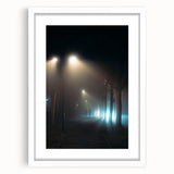 Metropolitan Photography Art – Foggy City Street Light Scene