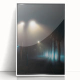 Metropolitan Photography Art – Foggy City Street Light Scene