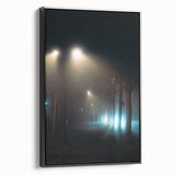 Metropolitan Photography Art – Foggy City Street Light Scene
