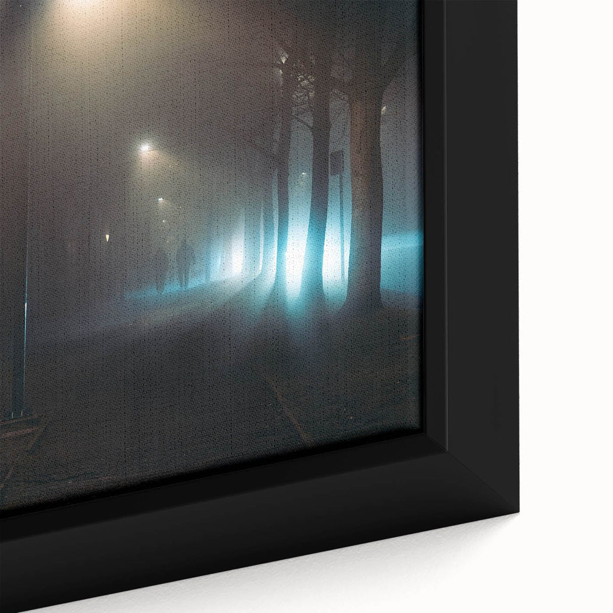 Metropolitan Photography Art – Foggy City Street Light Scene