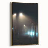 Metropolitan Photography Art – Foggy City Street Light Scene