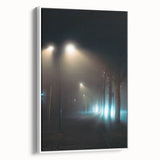 Metropolitan Photography Art – Foggy City Street Light Scene