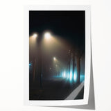 Metropolitan Photography Art – Foggy City Street Light Scene