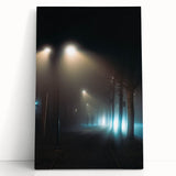 Metropolitan Photography Art – Foggy City Street Light Scene
