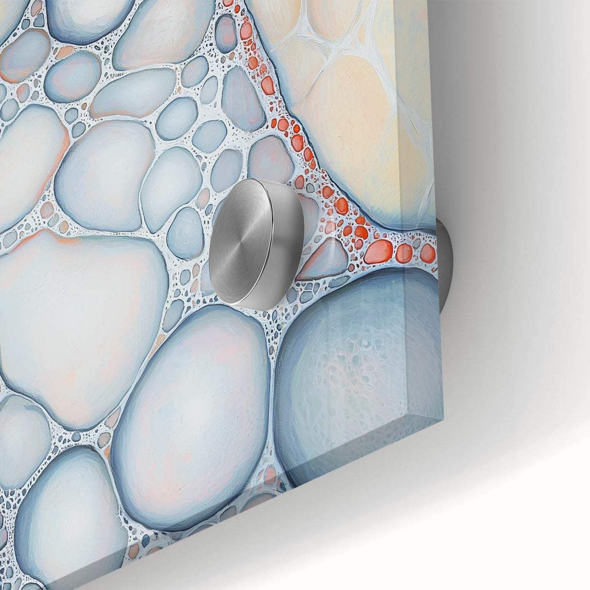 Organic Cells in Soft Tones – Earthen Harmony Earth Tone Art Print