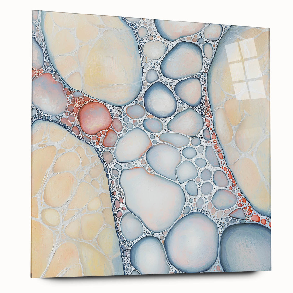 Organic Cells in Soft Tones – Earthen Harmony Earth Tone Art Print