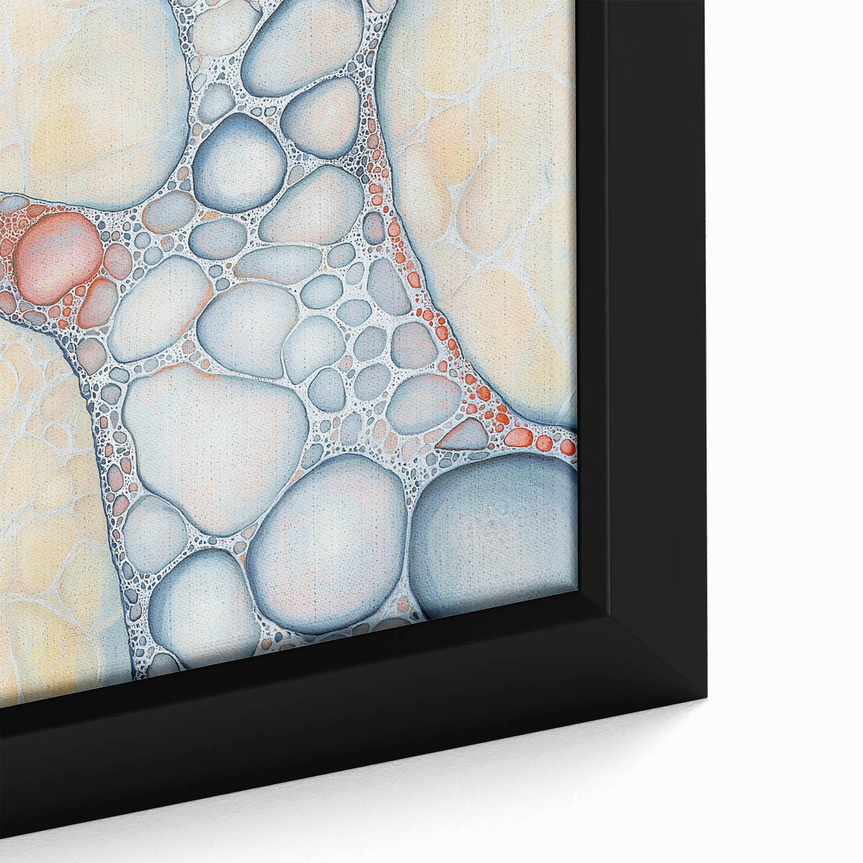Organic Cells in Soft Tones – Earthen Harmony Earth Tone Art Print