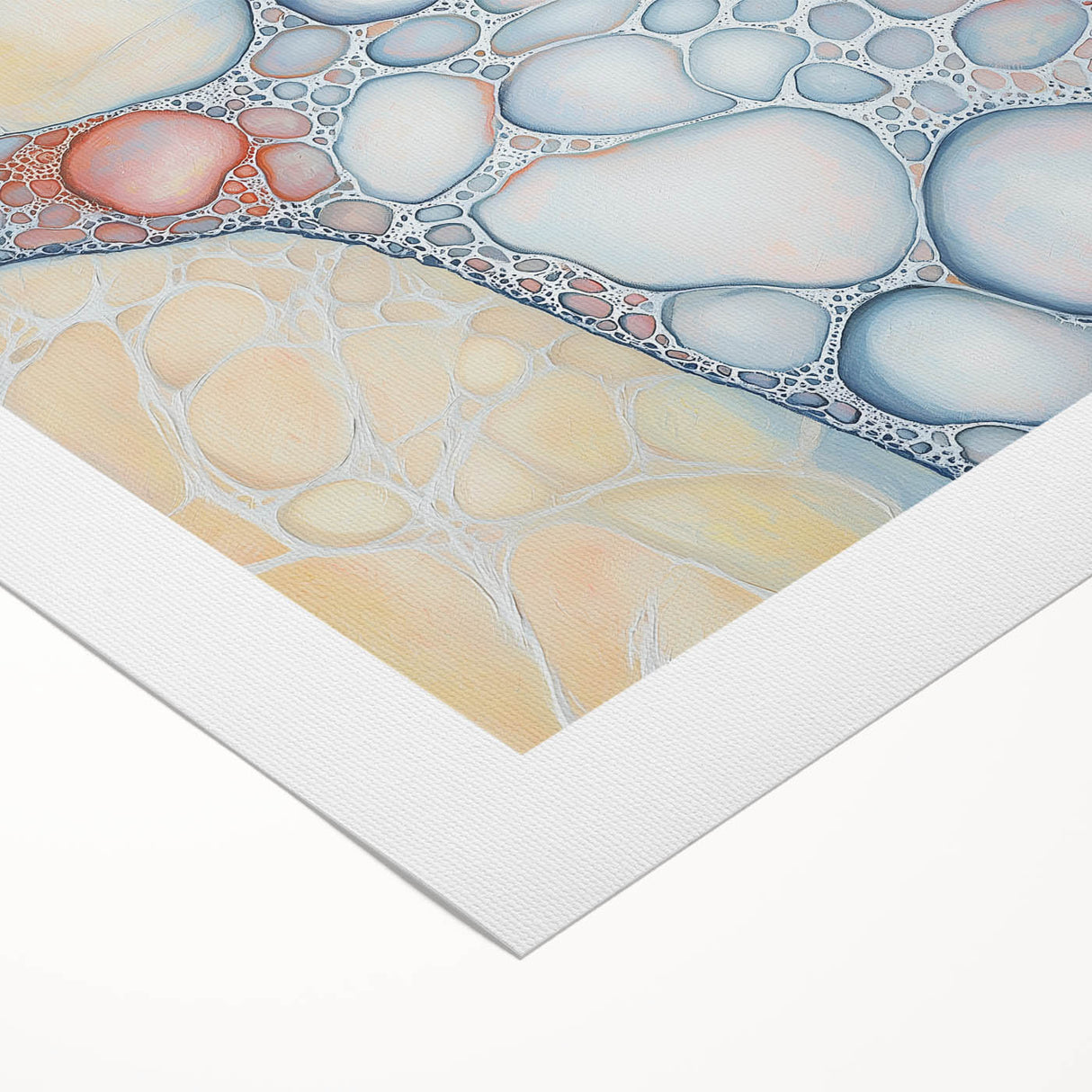 Organic Cells in Soft Tones – Earthen Harmony Earth Tone Art Print