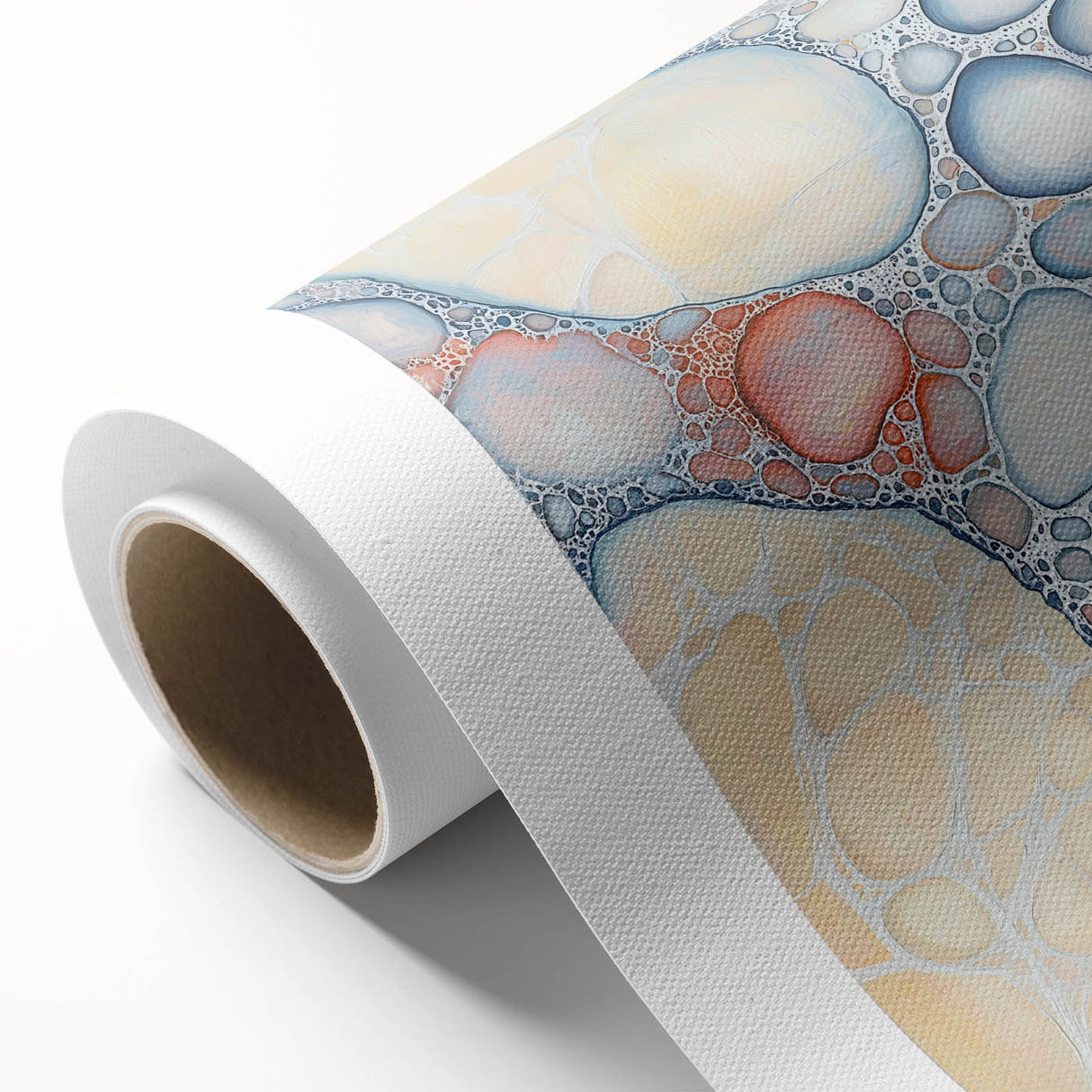 Organic Cells in Soft Tones – Earthen Harmony Earth Tone Art Print