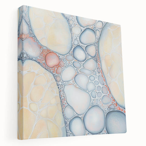 Organic Cells in Soft Tones – Earthen Harmony Earth Tone Art Print