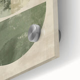 Neutral Abstract Prints – Forest Green Geometric Minimal Wall Art