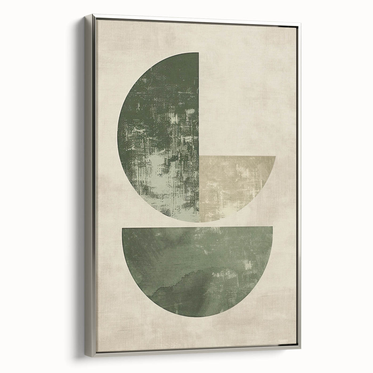 Neutral Abstract Prints – Forest Green Geometric Minimal Wall Art