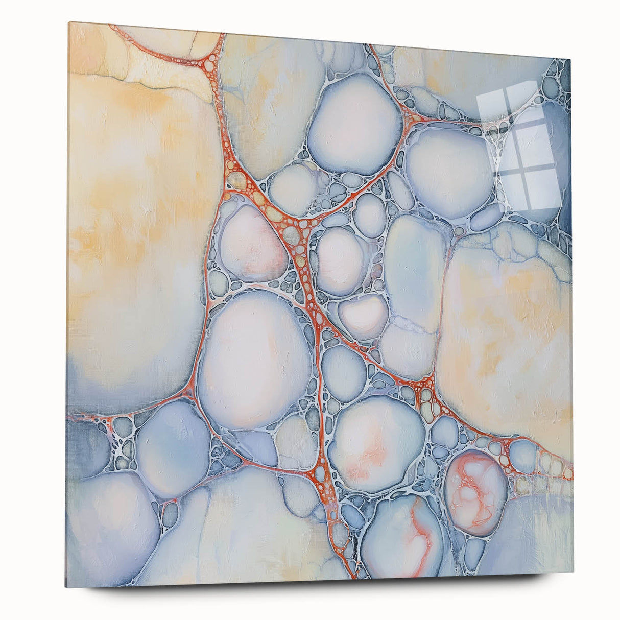 Serene Web of Color – Earthen Harmony Contemporary Canvas Art