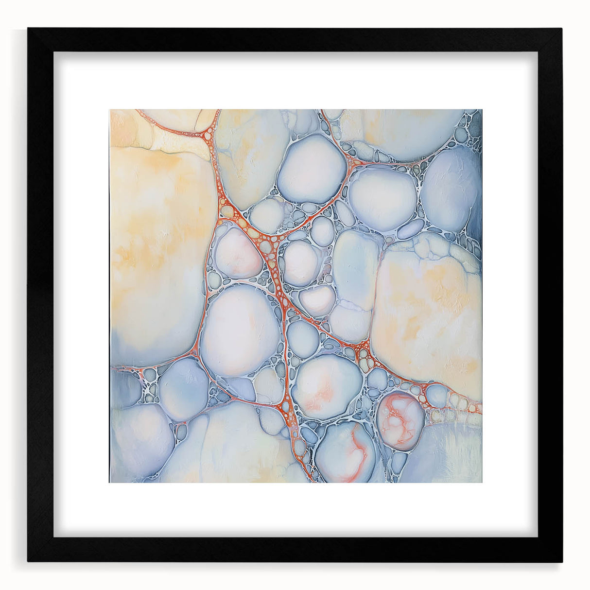 Serene Web of Color – Earthen Harmony Contemporary Canvas Art