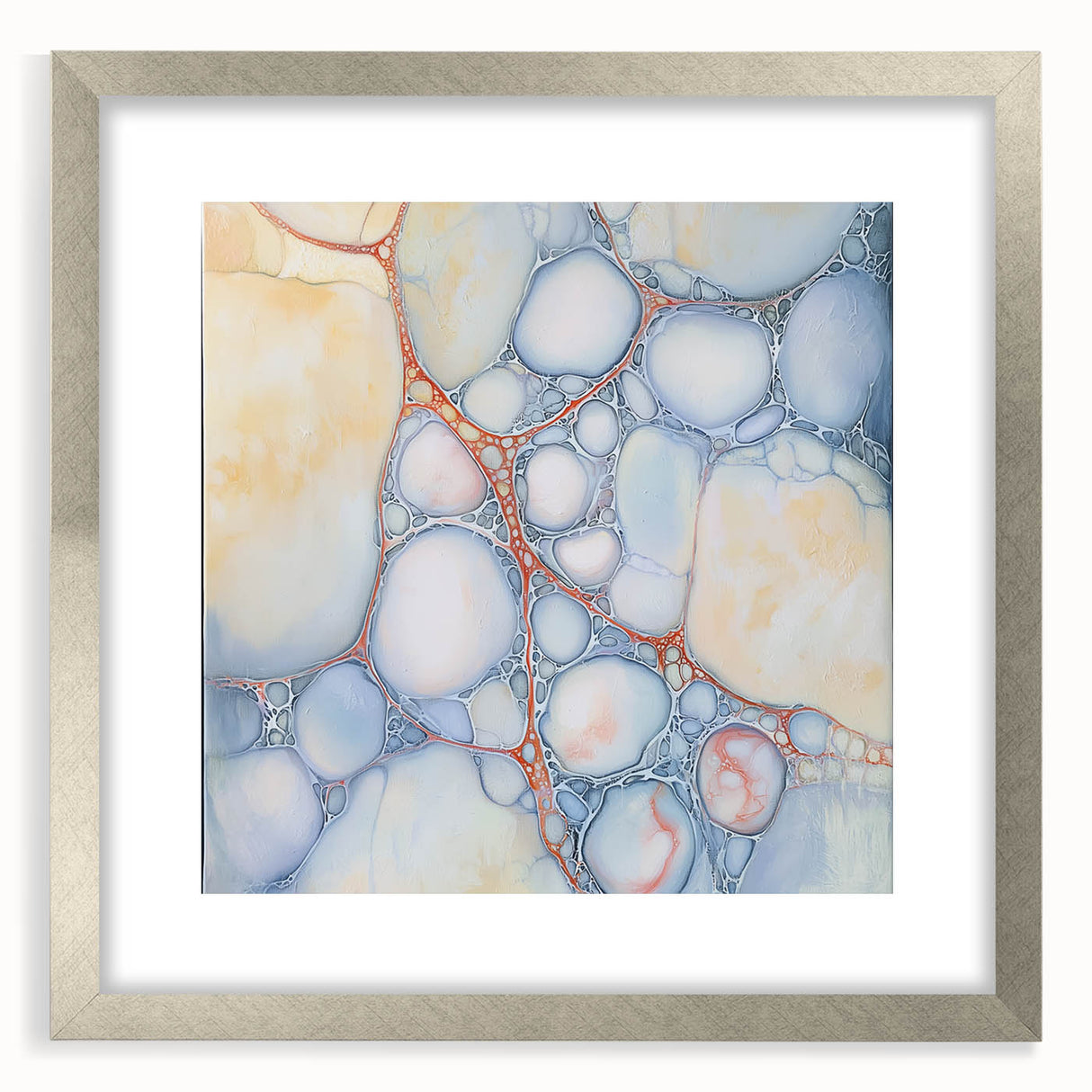 Serene Web of Color – Earthen Harmony Contemporary Canvas Art