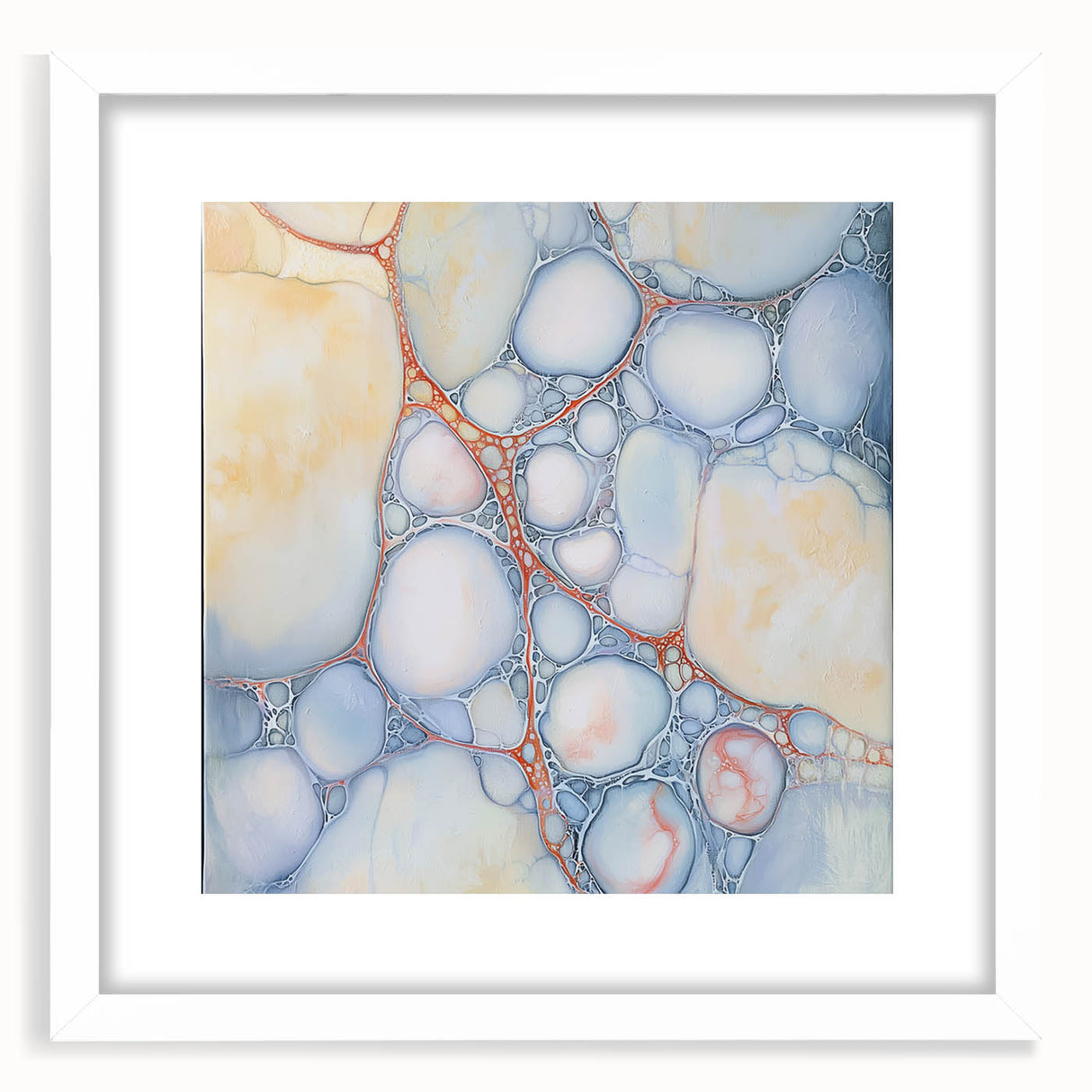 Serene Web of Color – Earthen Harmony Contemporary Canvas Art