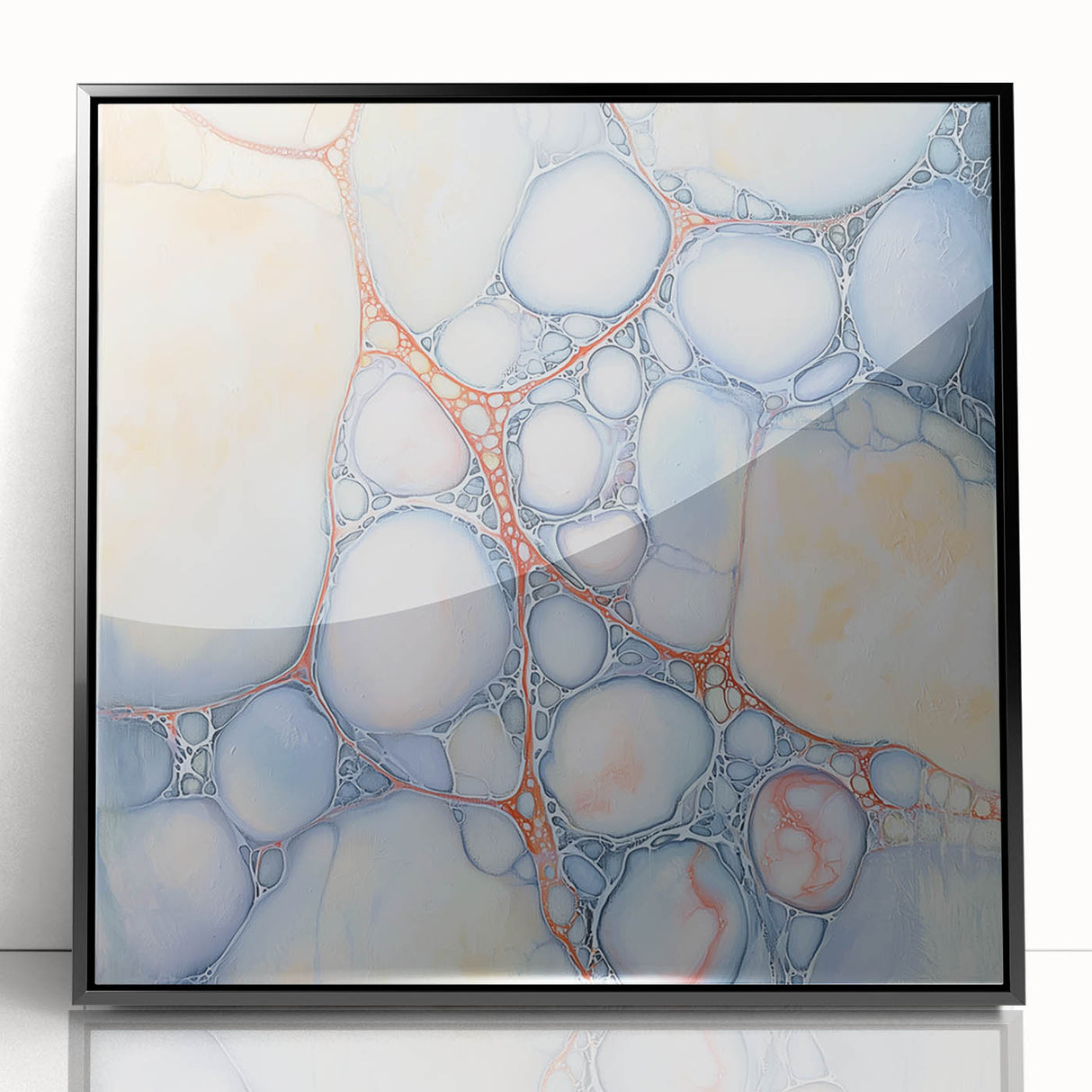 Serene Web of Color – Earthen Harmony Contemporary Canvas Art