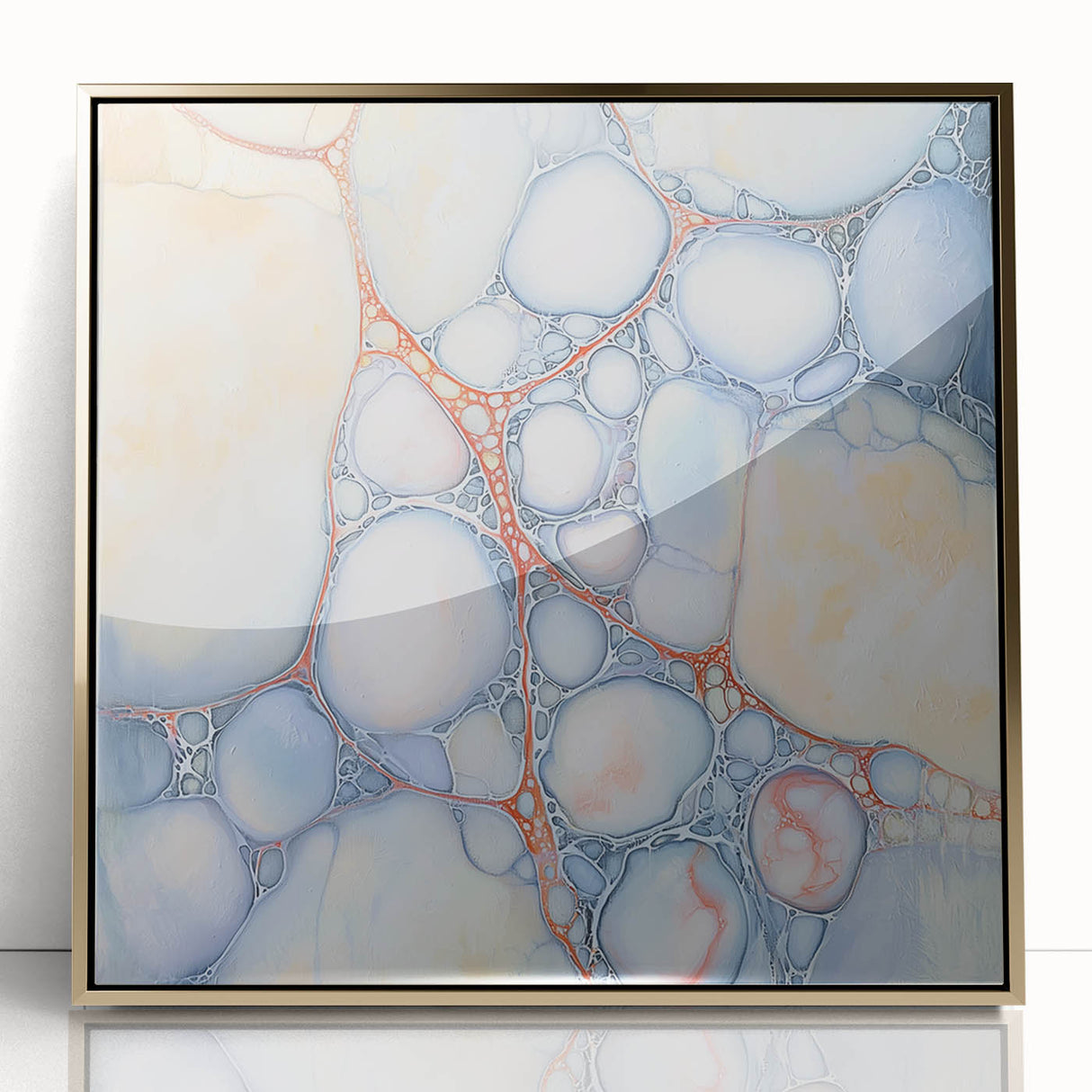 Serene Web of Color – Earthen Harmony Contemporary Canvas Art