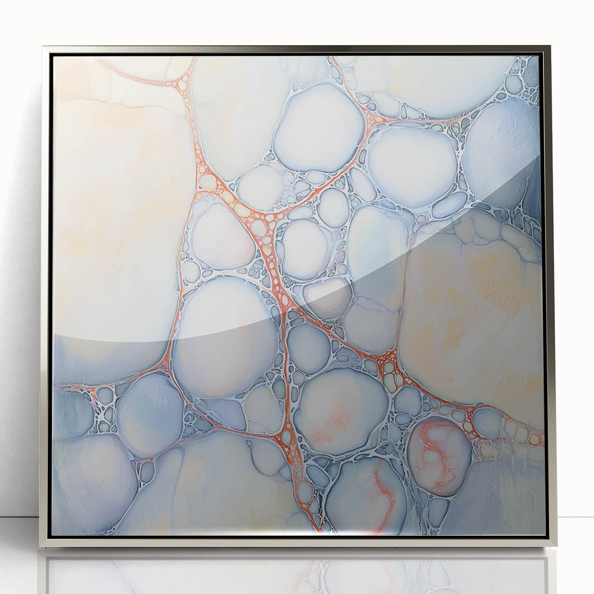 Serene Web of Color – Earthen Harmony Contemporary Canvas Art