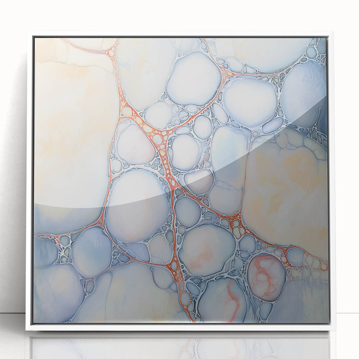 Serene Web of Color – Earthen Harmony Contemporary Canvas Art