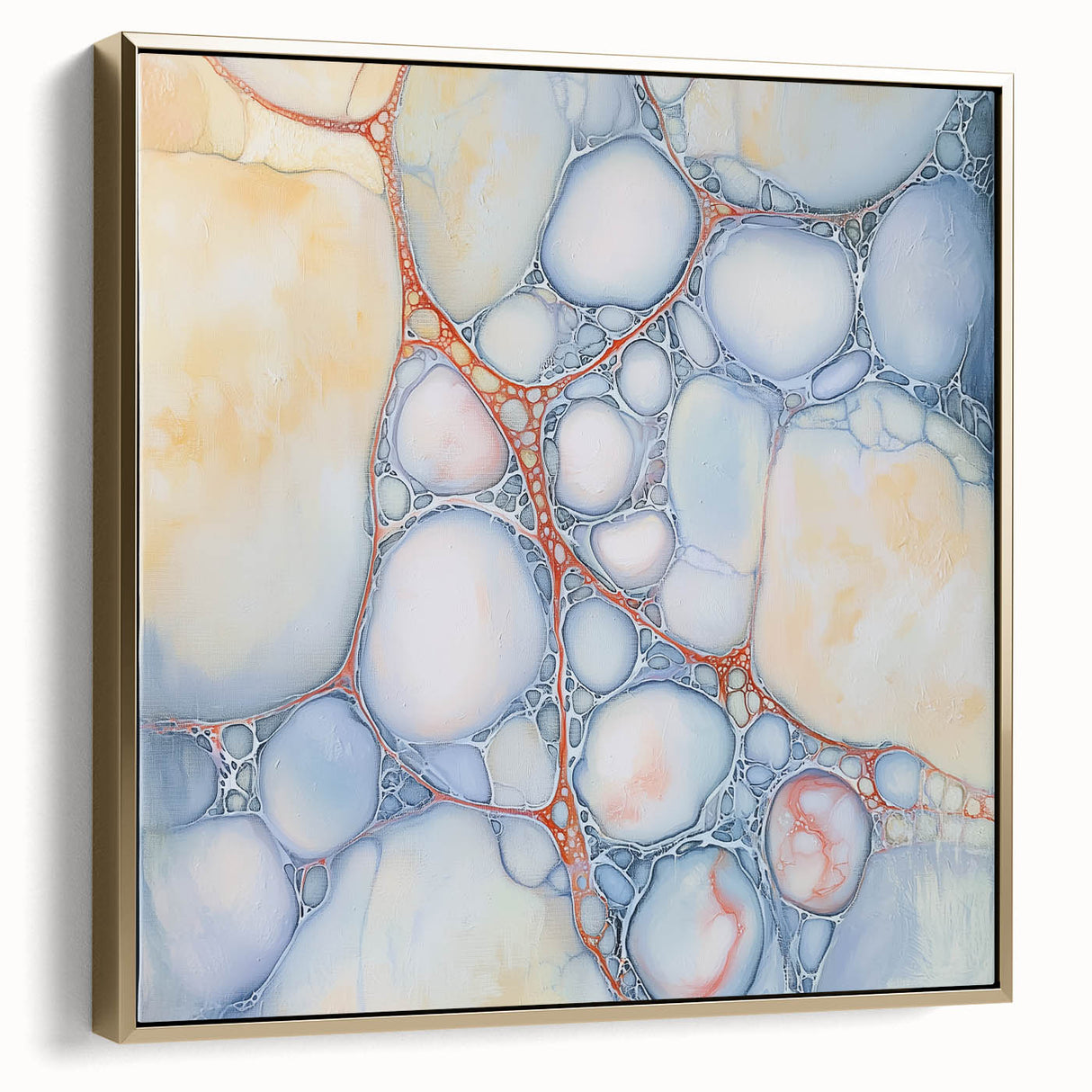 Serene Web of Color – Earthen Harmony Contemporary Canvas Art